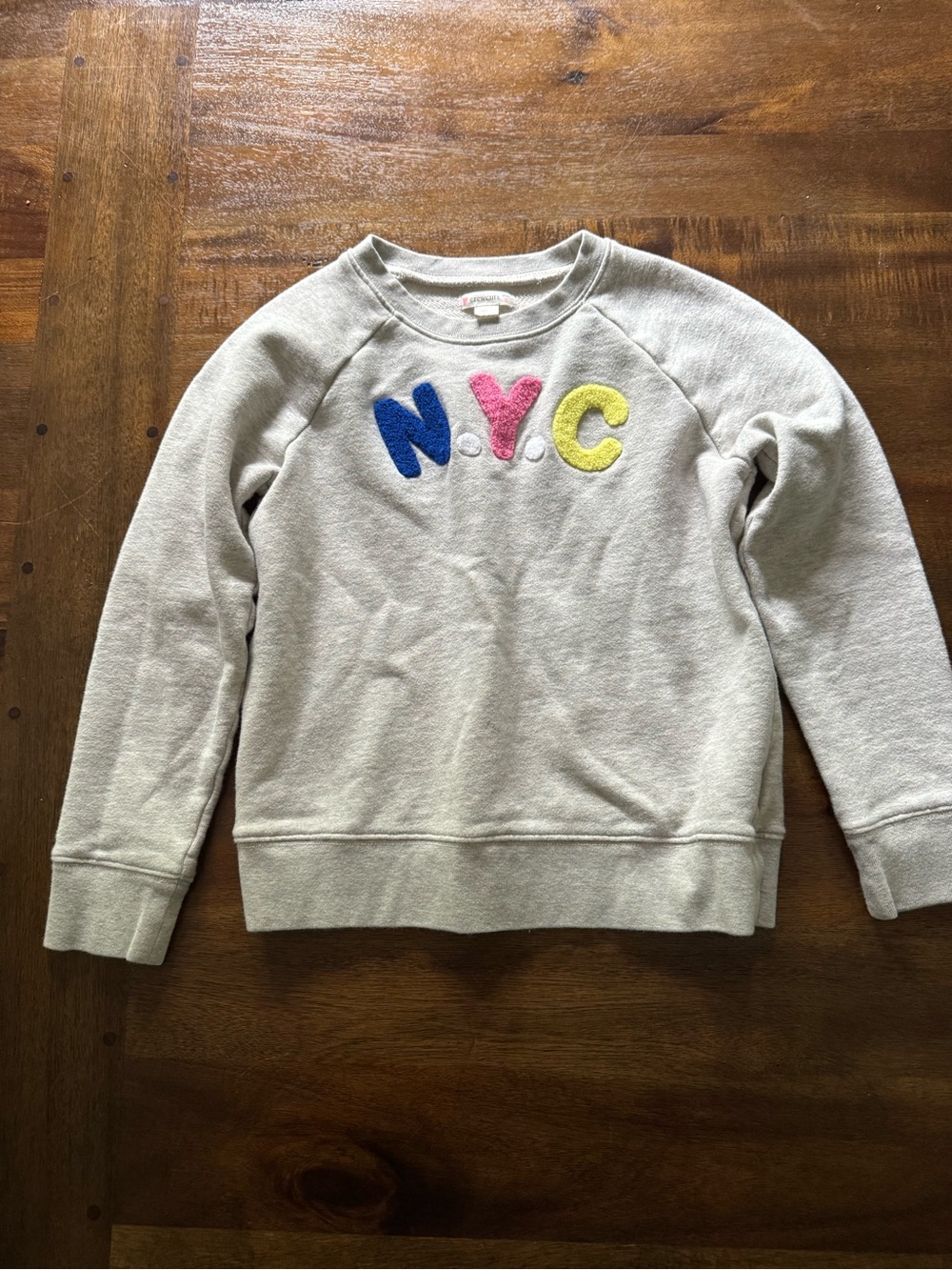 Crewcuts Light Gray NYC Cotton Crewneck Sweater Size 8